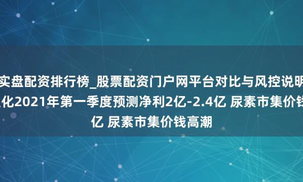 实盘配资排行榜_股票配资门户网平台对比与风控说明 ST宜化2021年第一季度预测净利2亿-2.4亿 尿素市集价钱高潮
